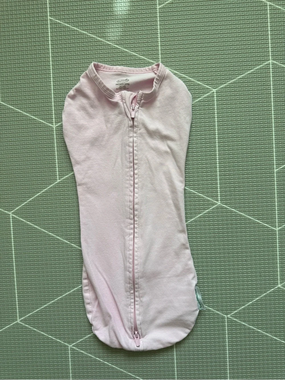 Summer|Light Pink Cotton Full zip Sleep Sack swaddle for baby girl•••NB staple